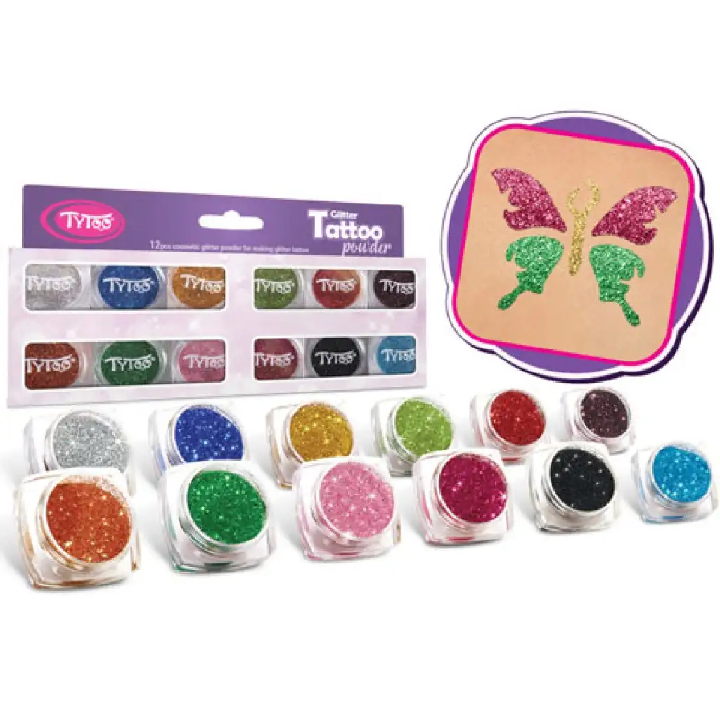 TyToo: Legszebb színek válogatása csillámpor szett 12x2,5ml kép 2