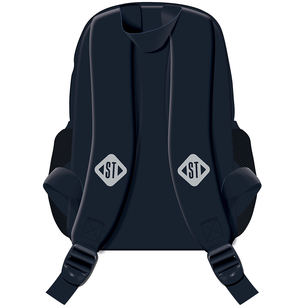 St.Right Kék T-Rex mintás iskolatáska, hátizsák BP70 32x22x11,5cm kép 2