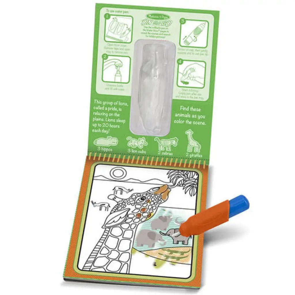 Szafari rajzolás vízzel kreatív játék - Melissa & Doug kép 2
