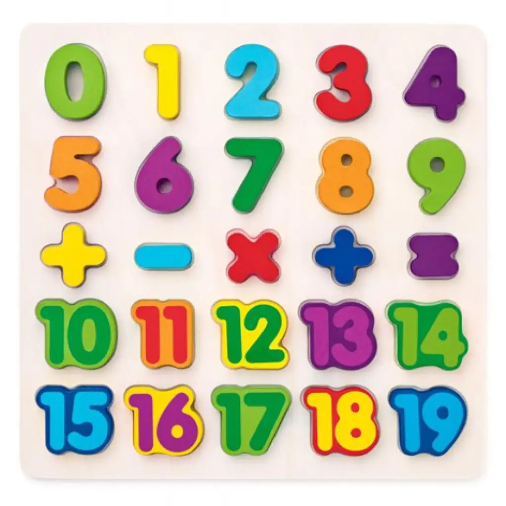 Számok fa formapuzzle 25db-os - Woodyland