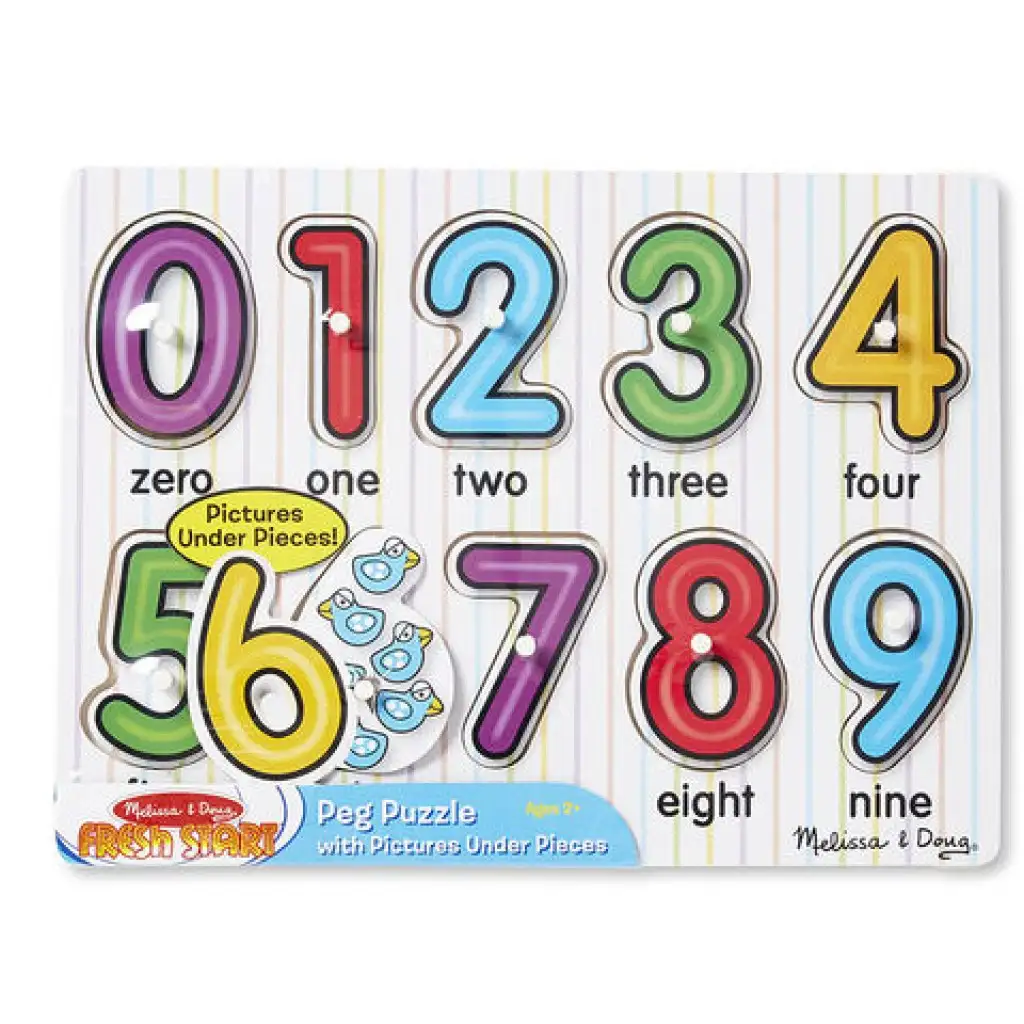 Számok fa puzzle fogantyúval - Melissa & Doug