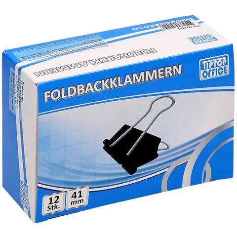 Spirit: Szárnyas fém iratcsipesz 41mm-es 12db-os csomagban kép 2