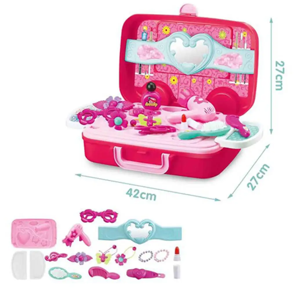 Szépítkező gurulós kézitáska 17db-os szett