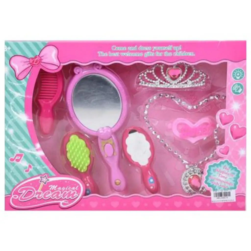 Szépség szett zenélő tükörrel, nyaklánccal és tiarával