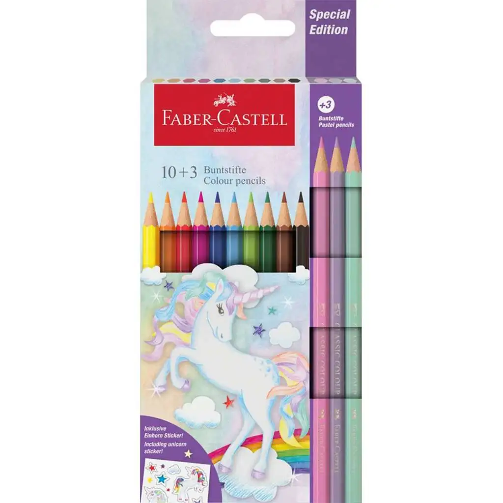 Faber-Castell: Grip Unikornis színes ceruza szett 13db-os pasztell színekben
