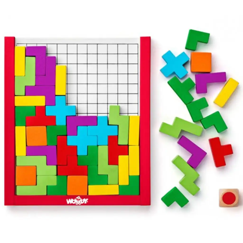 Színes fa tetris kirakó játék - Woodyland kép 2