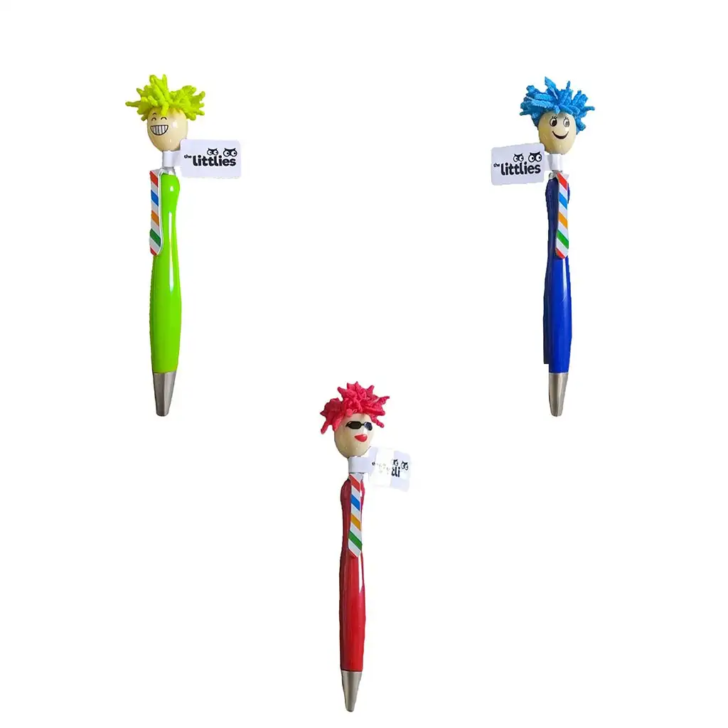 The Littlies: Színes fejek kialakítású tollak többféle 1db kép 2