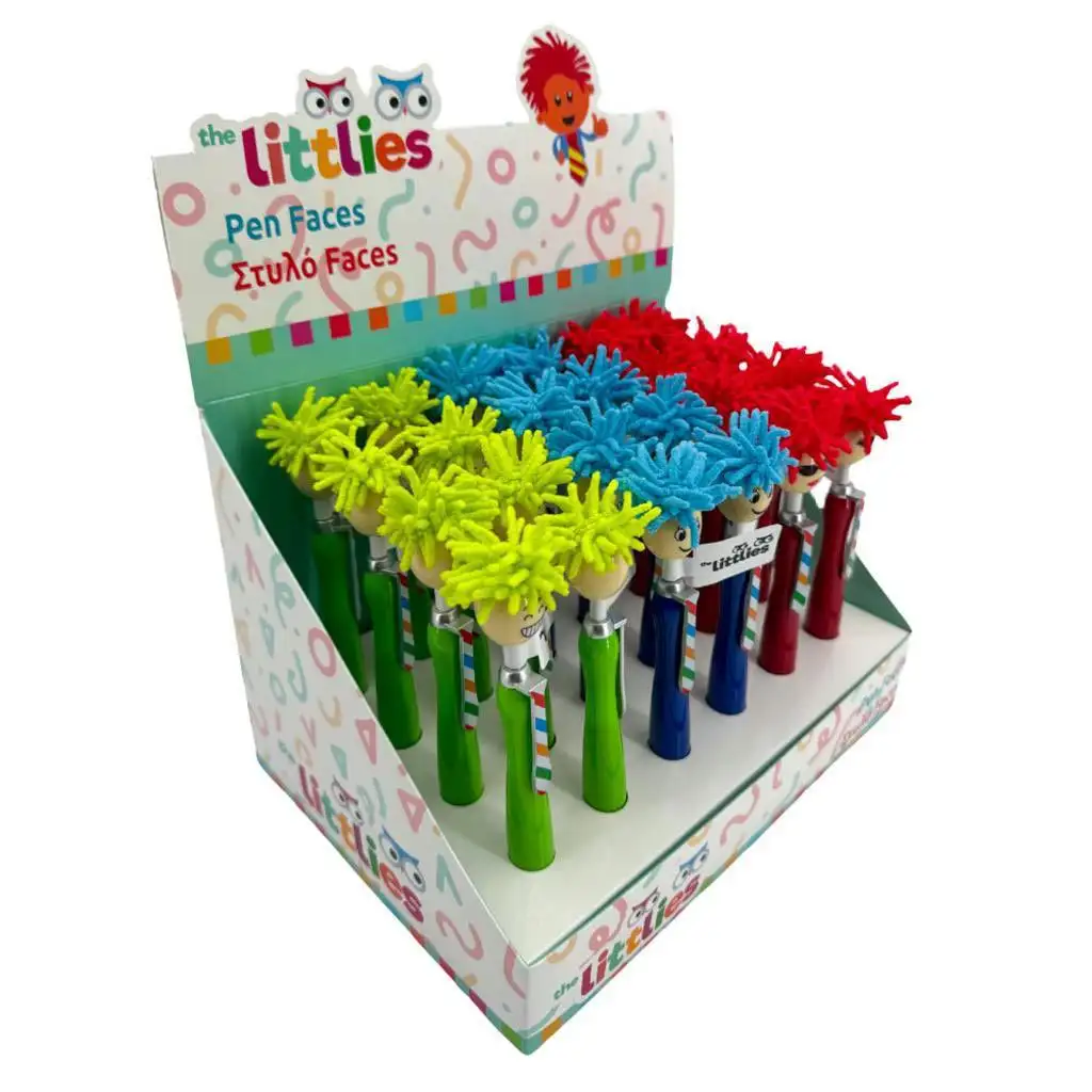 The Littlies: Színes fejek kialakítású tollak többféle 1db