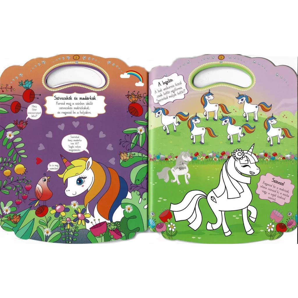 Színes foglalkoztatófüzet unikornisokkal kép 2