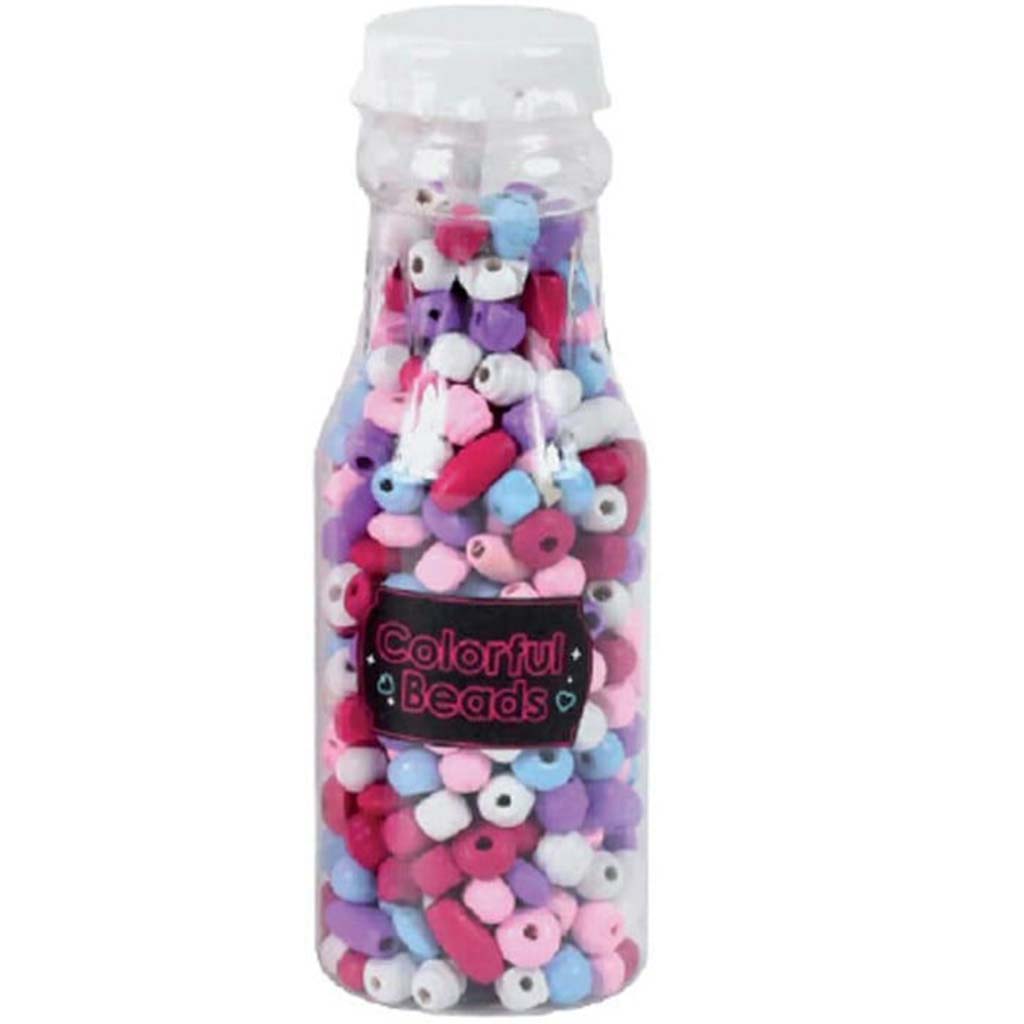 Luna: Színes fűzhető gyöngyök tároló üvegben