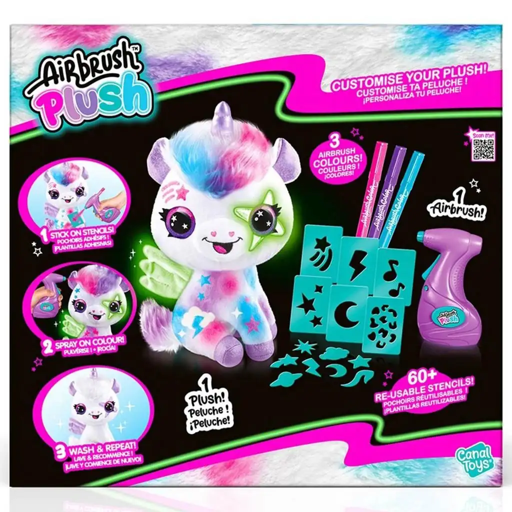 Style4Ever Színezhető plüss sötétben világító unikornis szett kép 3