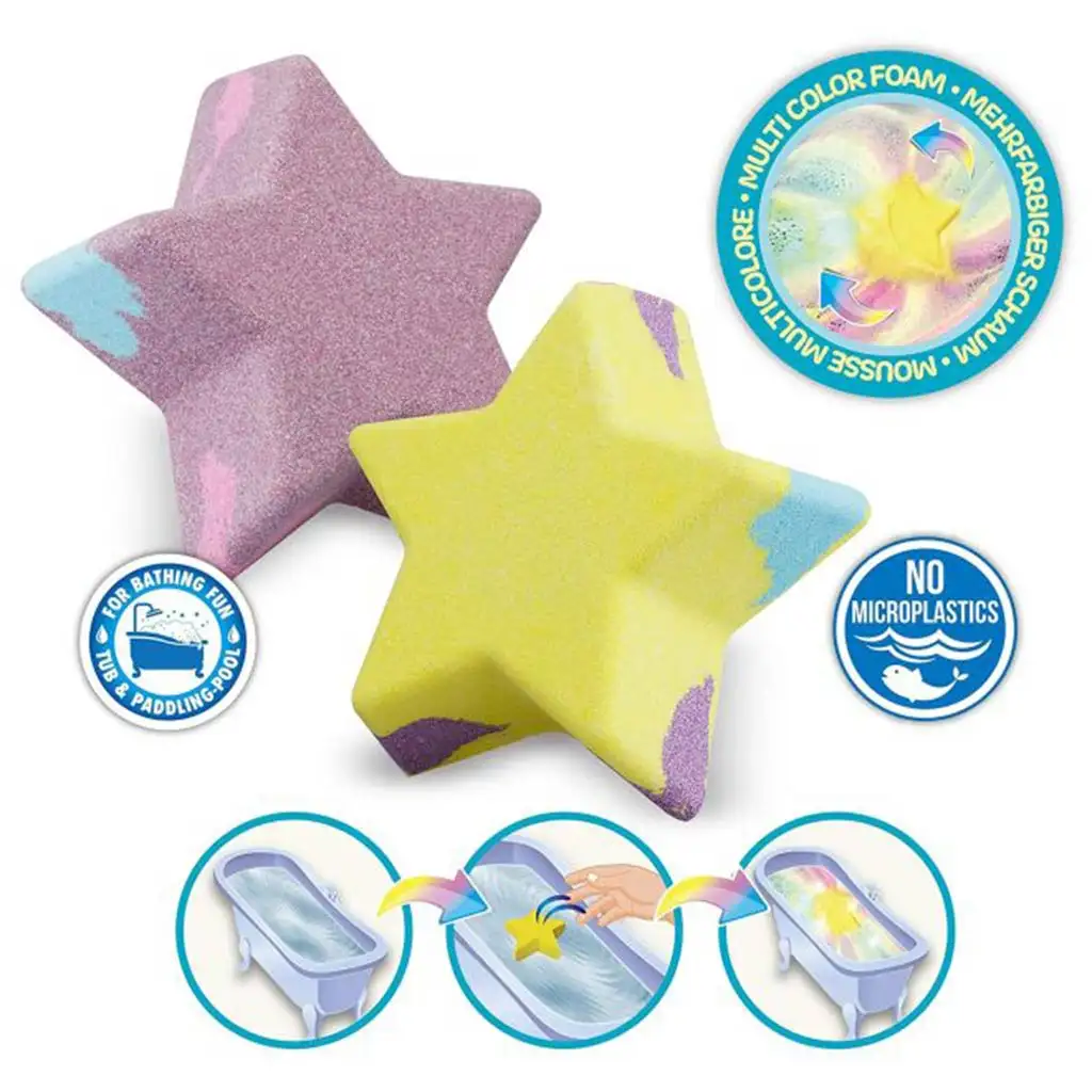 Craze Inkee: Szivárvány színű csillag fürdőbomba kép 2