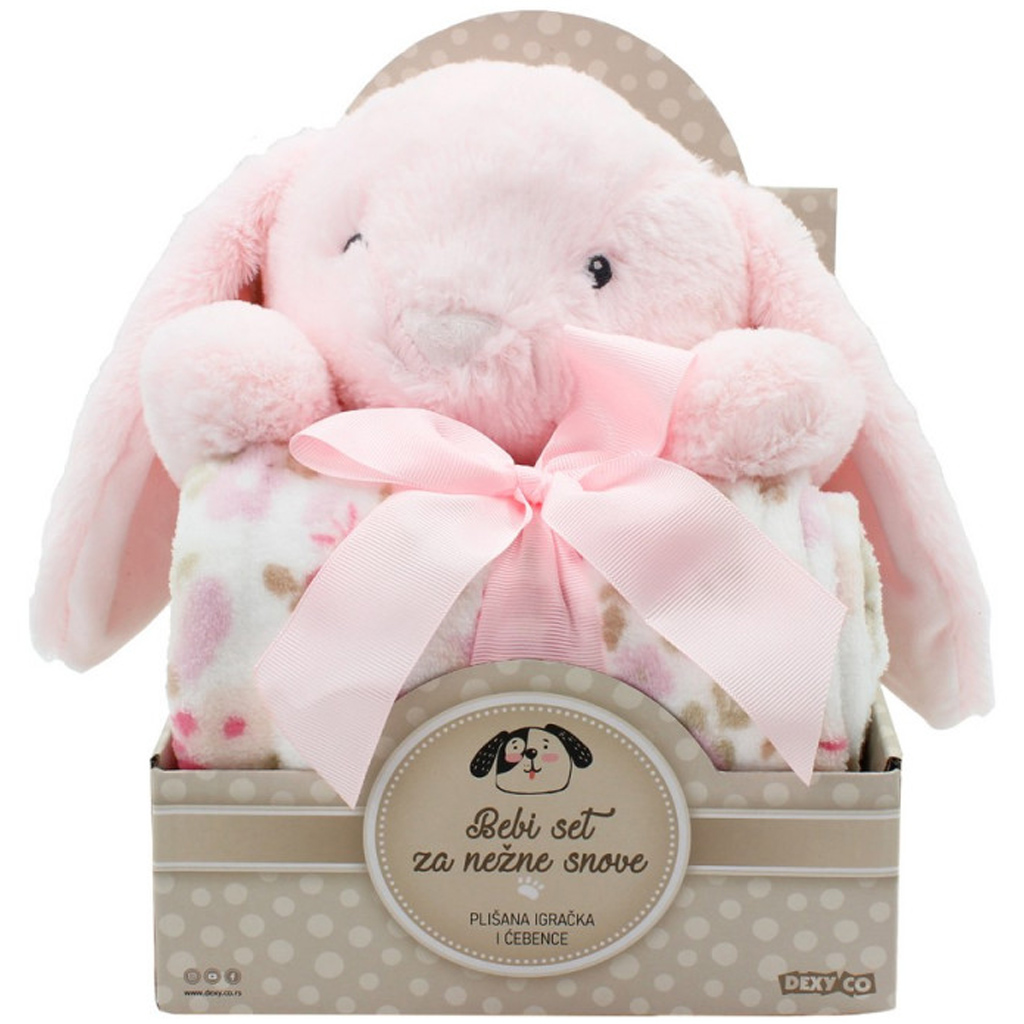 SweetDreams: Takaró és plüss nyuszi rózsaszín színben