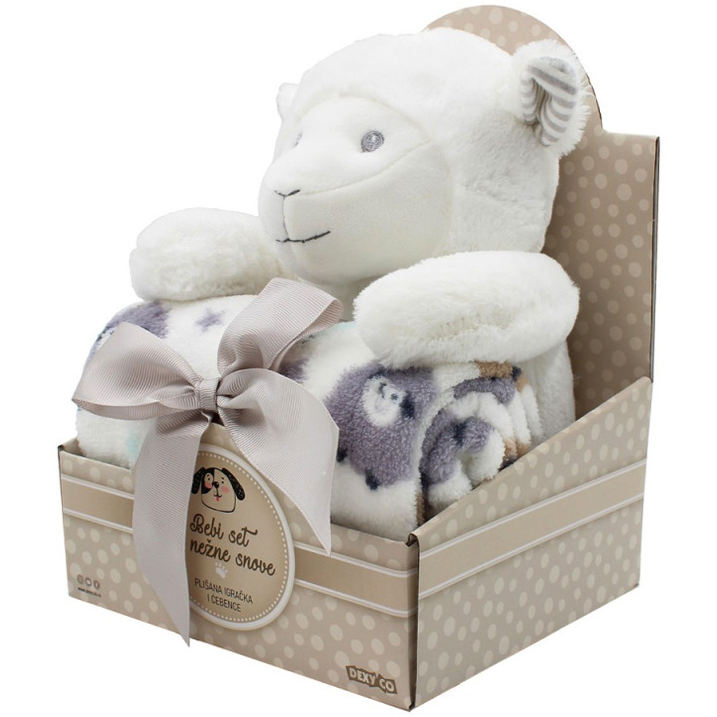 SweetDreams: Takaró és plüss bárány fehér színben kép 2