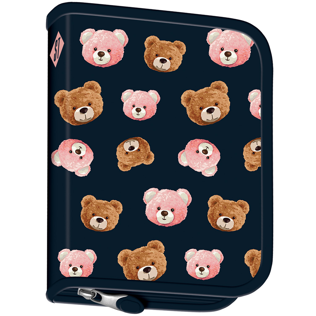 St.Right Teddy bear maci mintás kihajtható tolltartó PC03 20,5x14x3,5cm kép 2