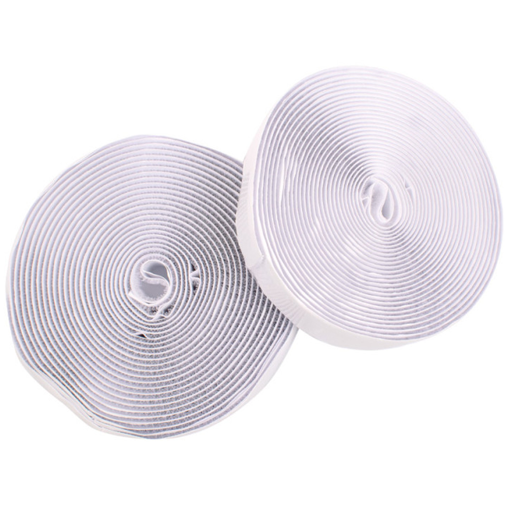 PlayBox: Fehér öntapadós tépőzár tekercsben 20mm x 5m