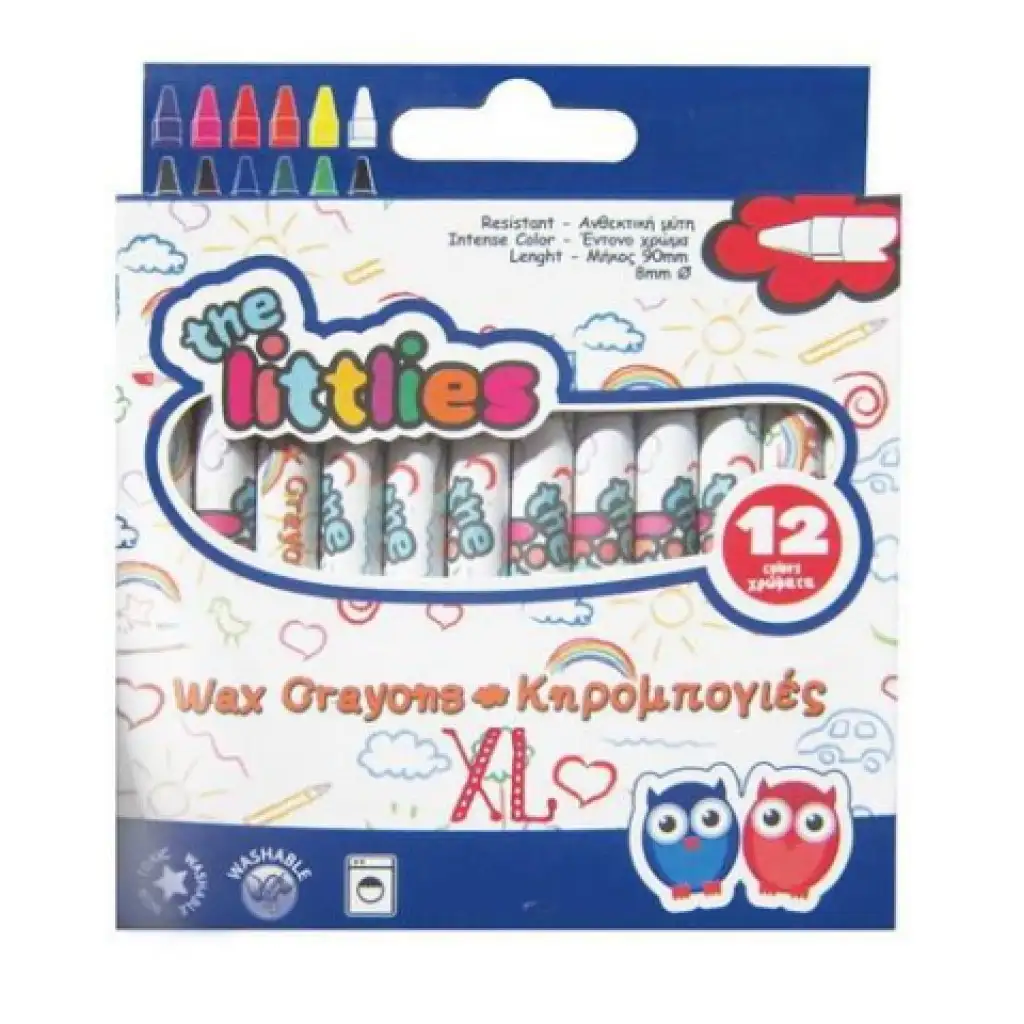The Littlies: XL 12db-os színes zsírkréta szett