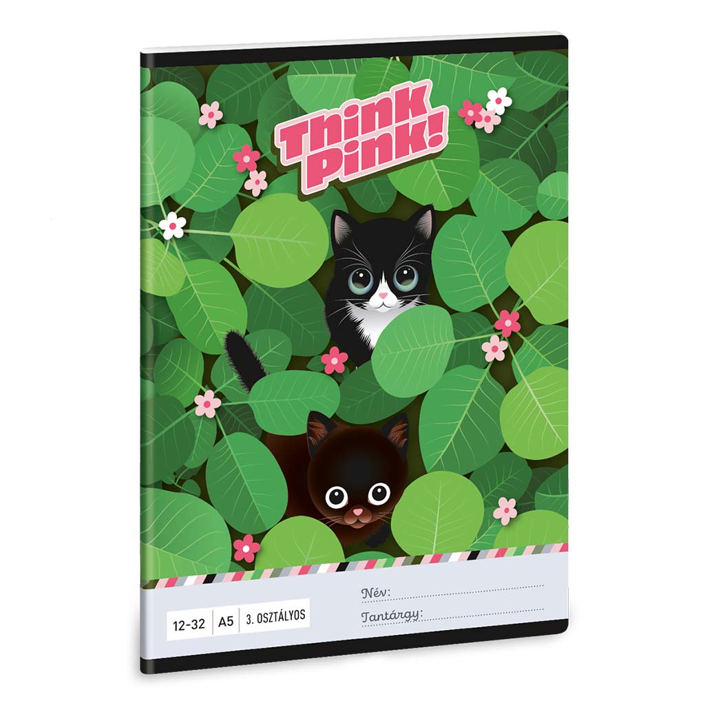 Ars Una: Think Pink A/5 3.osztályos vonalas füzet 12-32