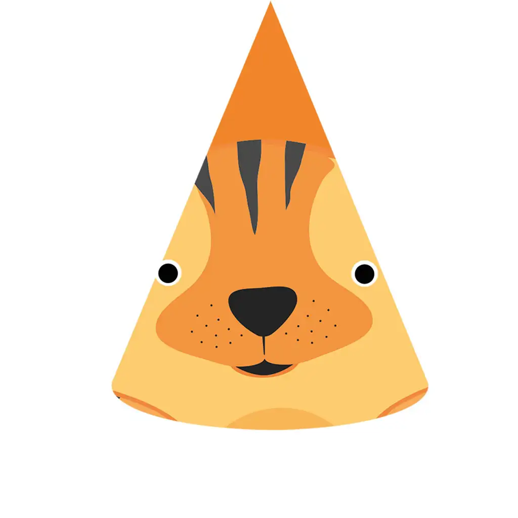 Tigris mintás party kalap 6db-os szett