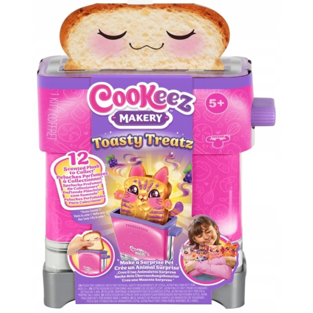 COOKEEZ Makery: Toasty Treatz pirítós készítő játékszett meglepetés plüss állattal