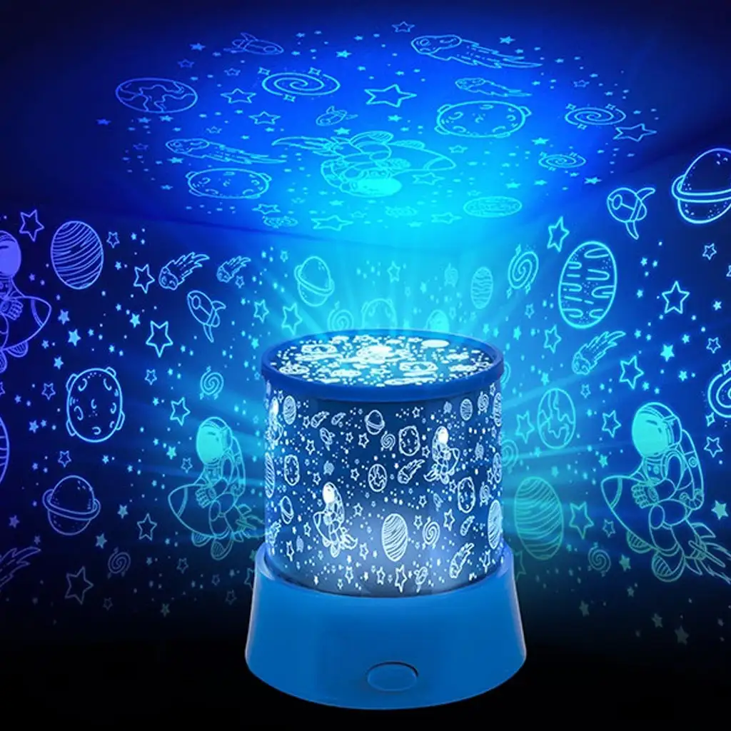 Glow N Fun projektoros lámpa világűr mintával kép 3