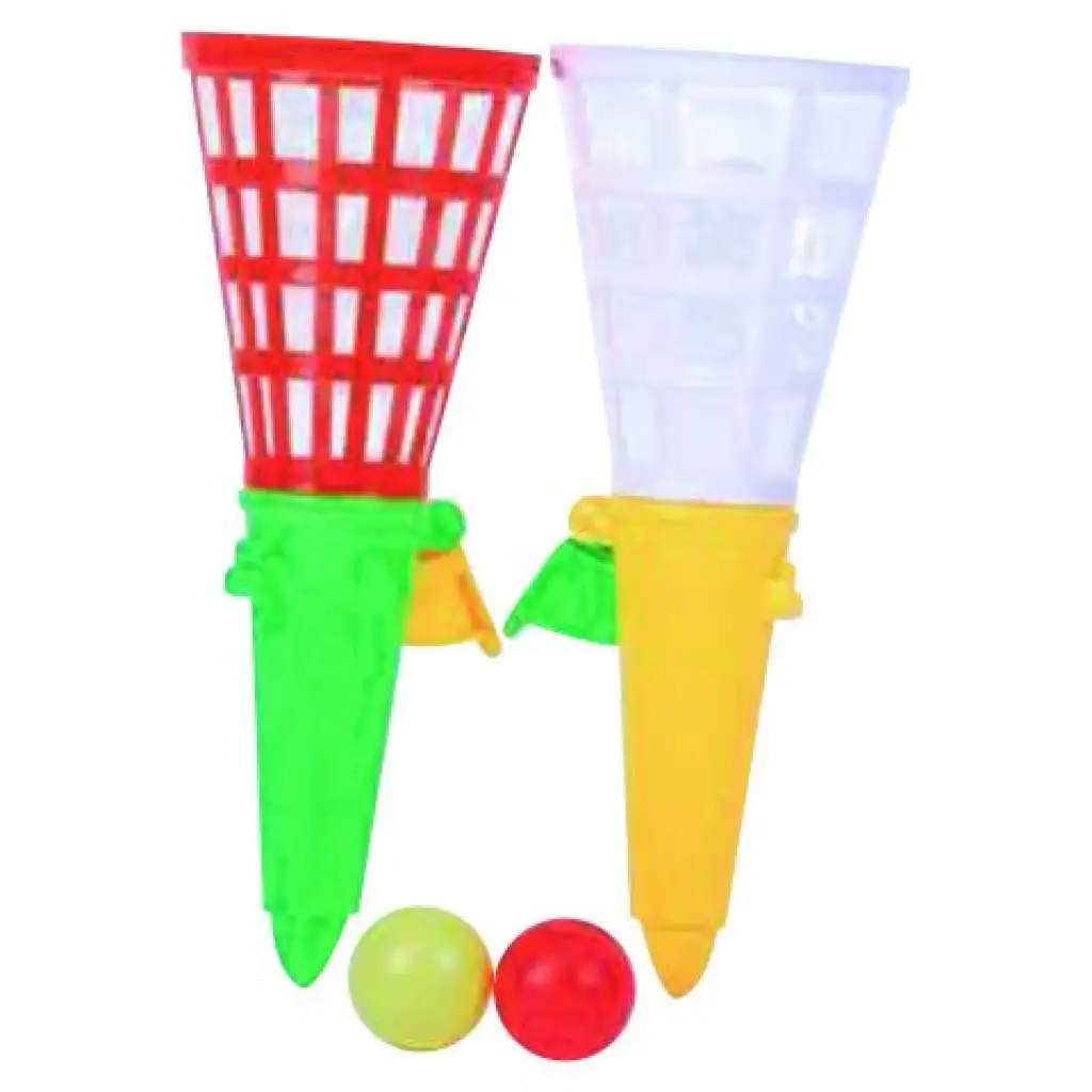 Tölcséres kilövő labdajáték szett 2db kilövővel és labdával