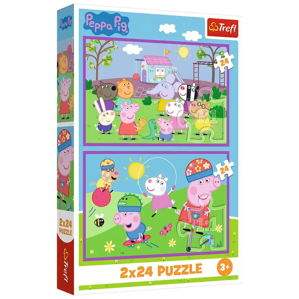 Peppa a játszótéren 2x24db-os puzzle - Trefl