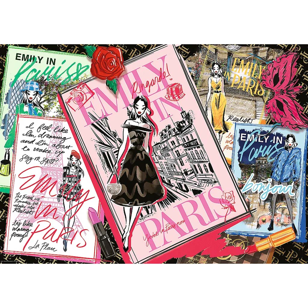 Emily Párizsban: Divat magazinok 1000db-os puzzle - Trefl kép 2