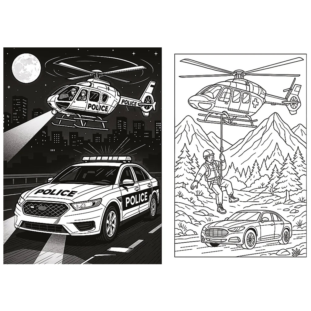 Hősök a városban mentőjárművek kifestőkönyv - Trefl kép 2