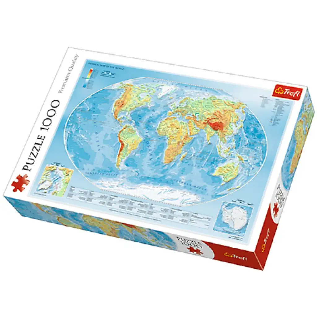 A Föld fizikai térképe 1000 db-os Puzzle - Trefl