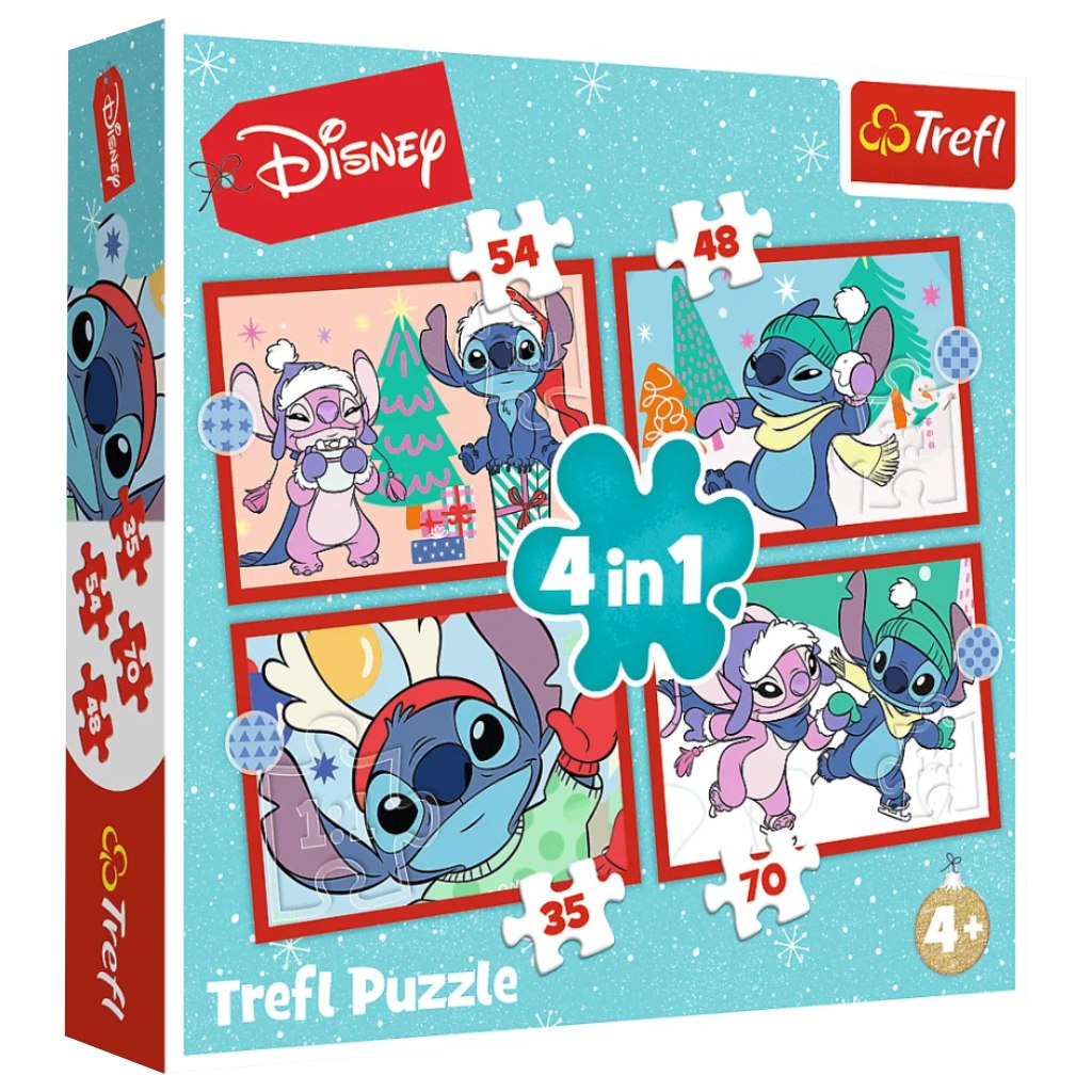 Stitch 4 az 1-ben 35-48-54-70db-os puzzle Trefl