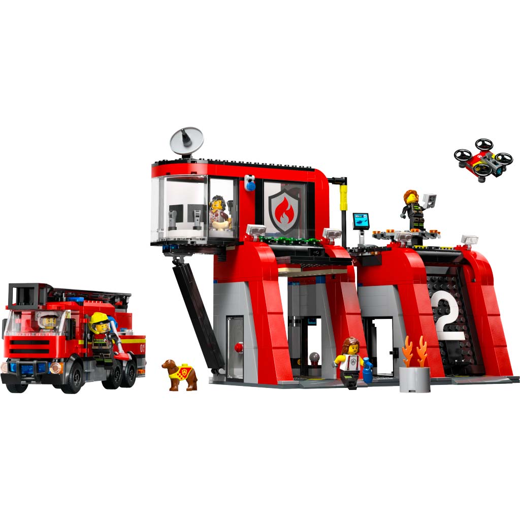 LEGO® City: Tűzoltóállomás és tűzoltóautó (60414) kép 7