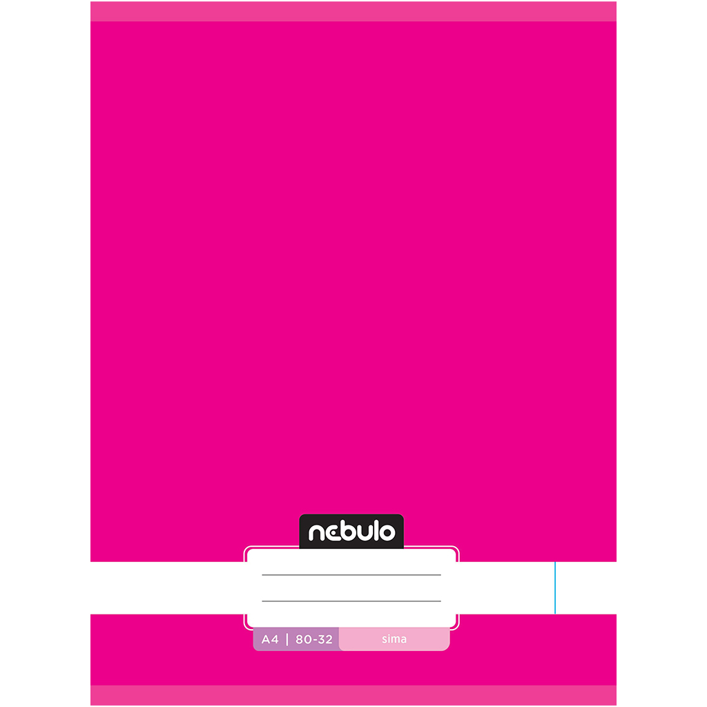 Nebulo: Tűzött sima neon rózsaszínű füzet 80-32 A/4