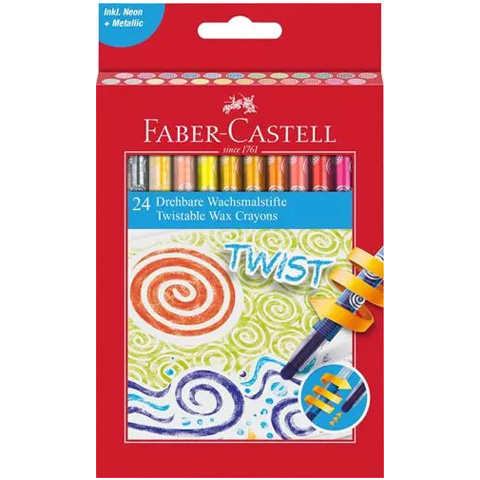 Faber-Castell: Twist zsírkréta szett 24db-os