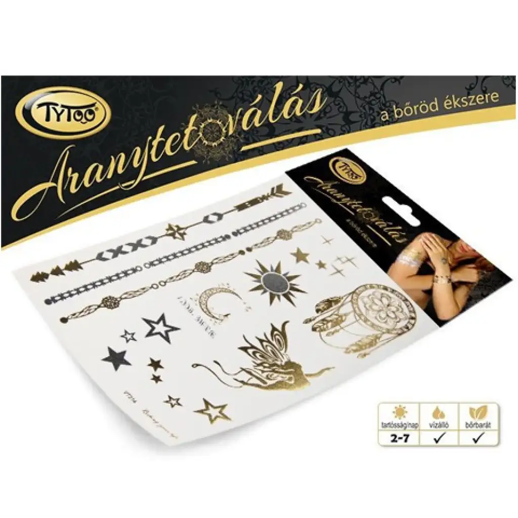 TyToo: Aranytetoválás Álomcsapda, tündér szett 21x15cm kép 2