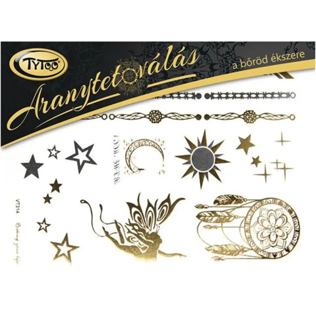 TyToo: Aranytetoválás Álomcsapda, tündér szett 21x15cm