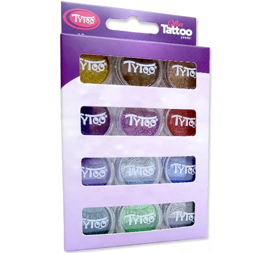 TyToo: Kiegészítő színek csillámpor szett 12x2,5ml