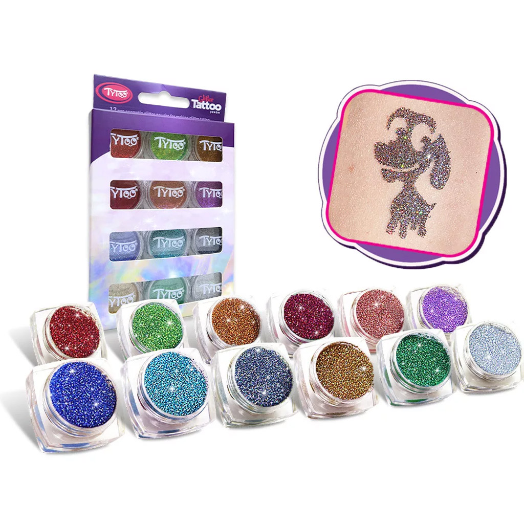 TyToo: Multi színek válogatása csillámpor szett 12x2,5ml kép 2
