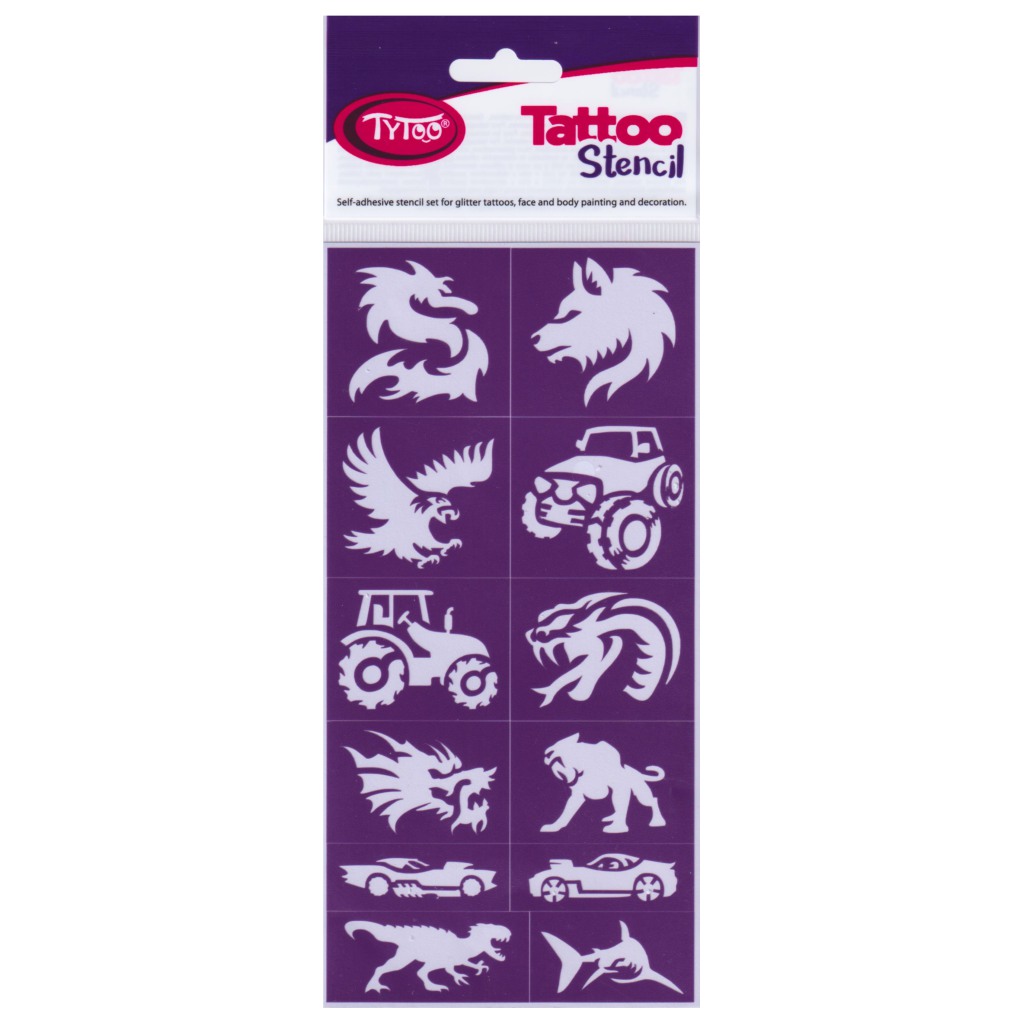 TyToo: Power Pack fiús csillámtetoválás sablon szett