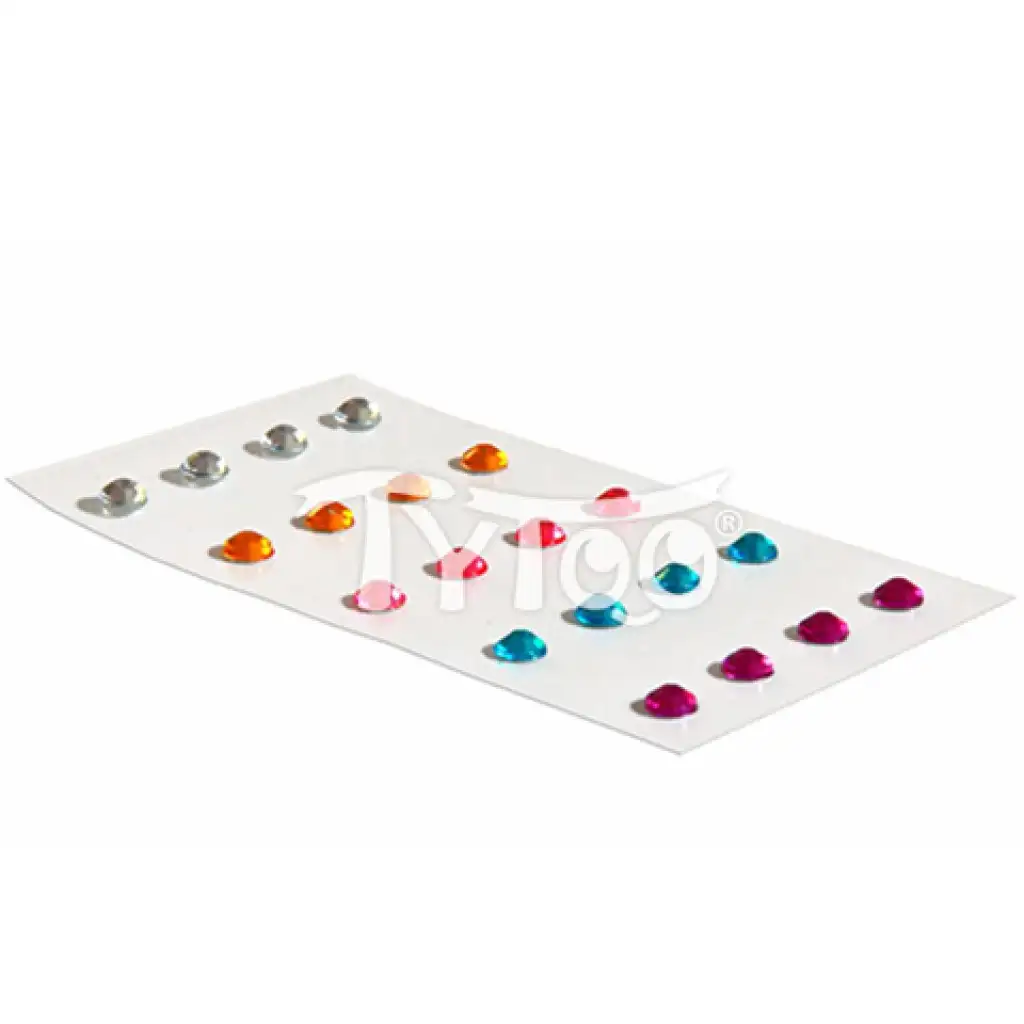 TyToo: Öntapadós strasszkő 5 színben 20db