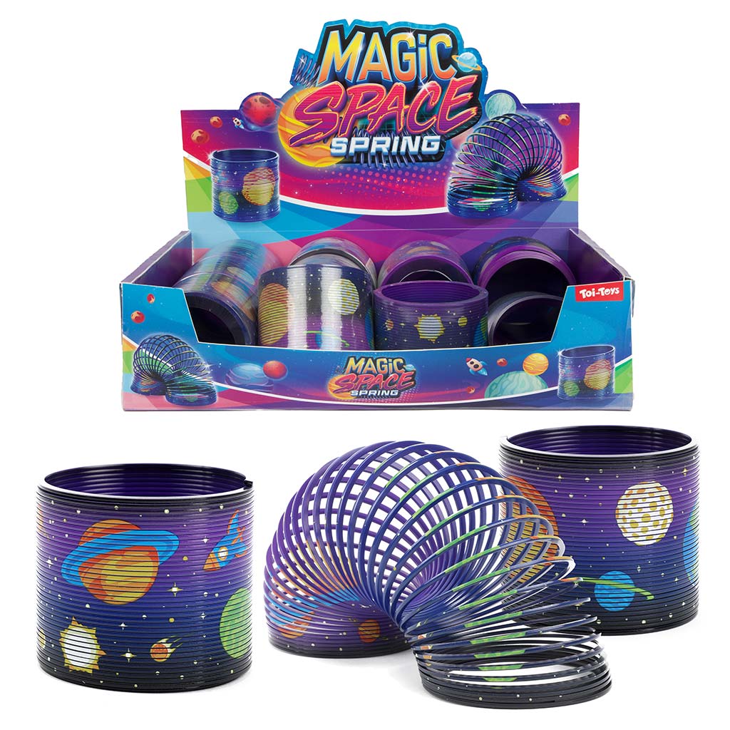 Űr motívumos lépcsőjáró spirál játék