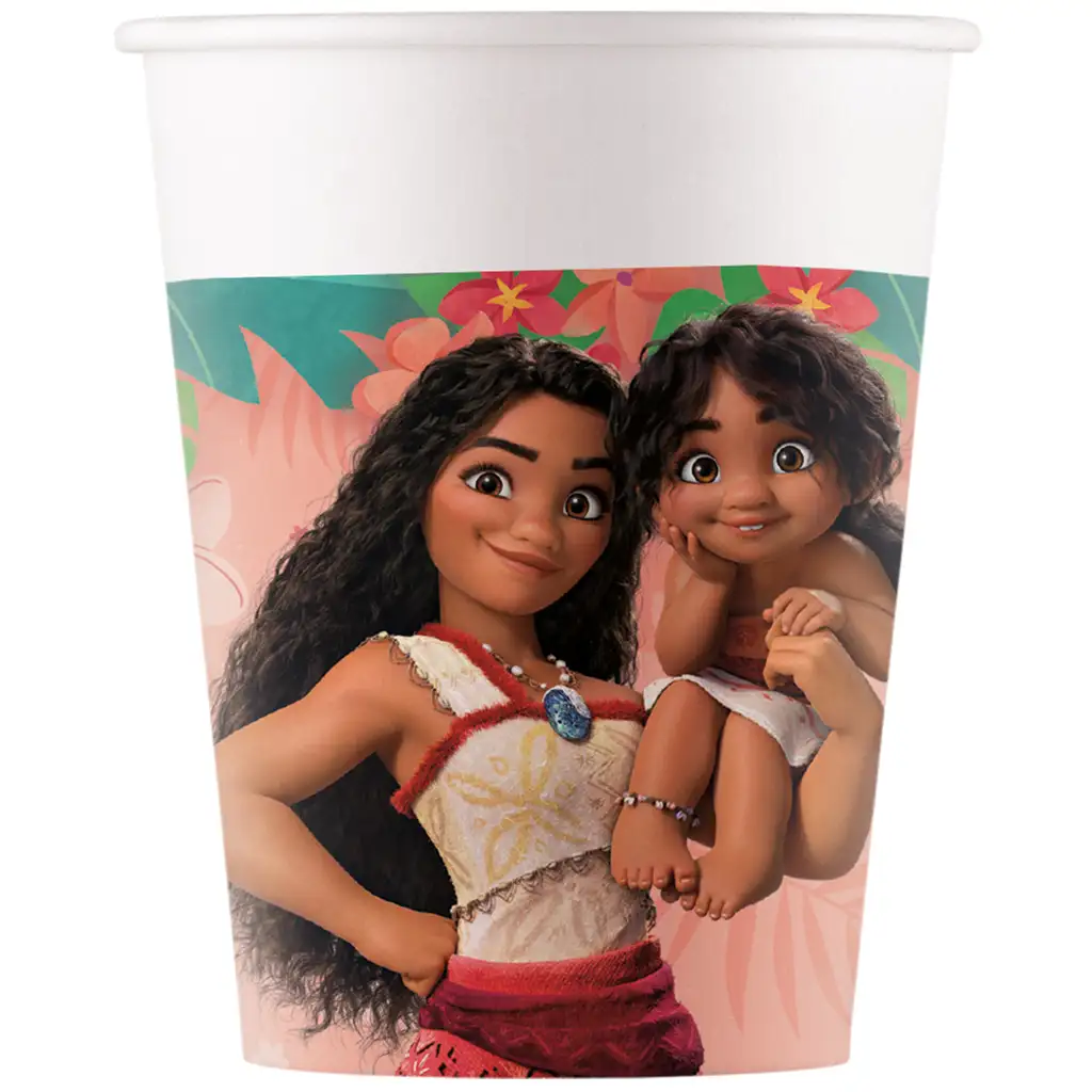 Disney Hercegnők Vaiana 2 papírpohár 8db-os szett 200ml