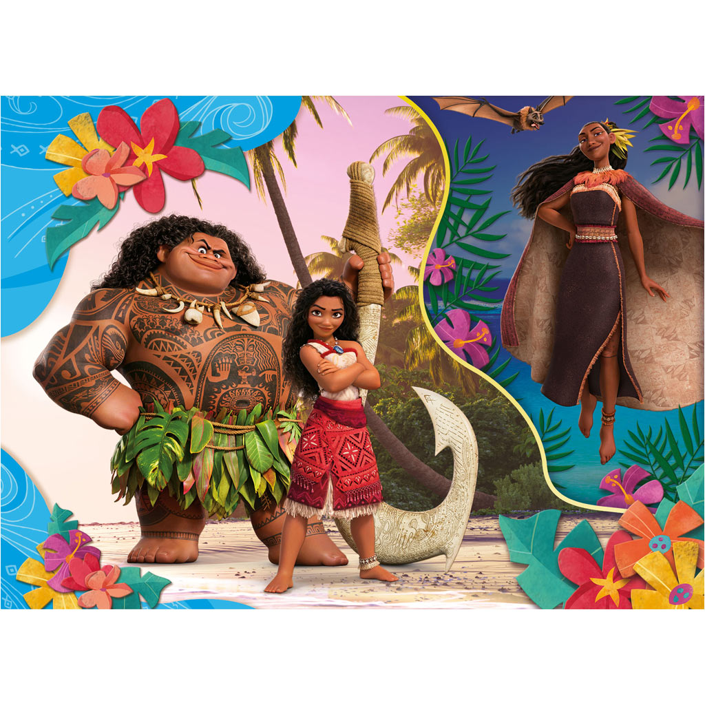 Vaiana 2 2 az 1-ben 60db-os Eco puzzle és színező 70x50cm - Lisciani kép 2