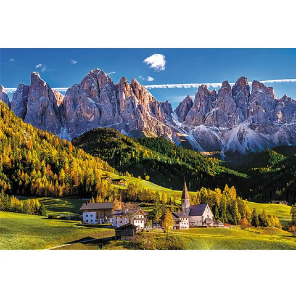 Val di Funes völgy, Dolomitok - Olaszország 1500db-os puzzle -Trefl kép 2