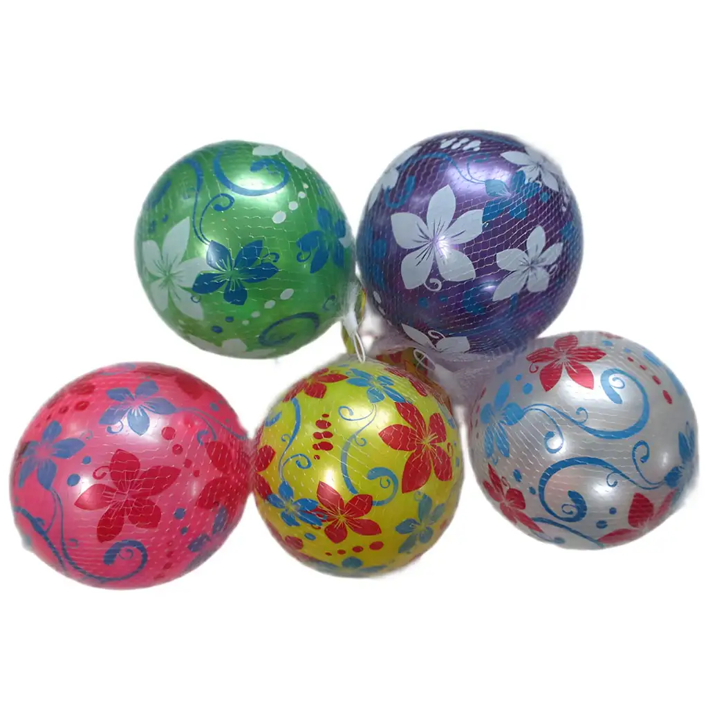 Virág mintás gumilabda 23cm-es többféle színváltozatban