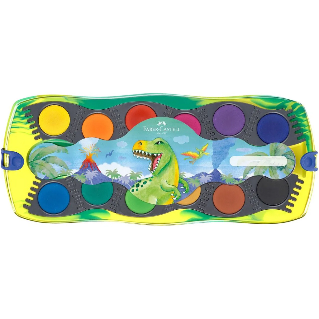 Faber-Castell: Connector 12db-os vízfesték készlet összeilleszthető palettákkal, dinoszauruszos kép 2