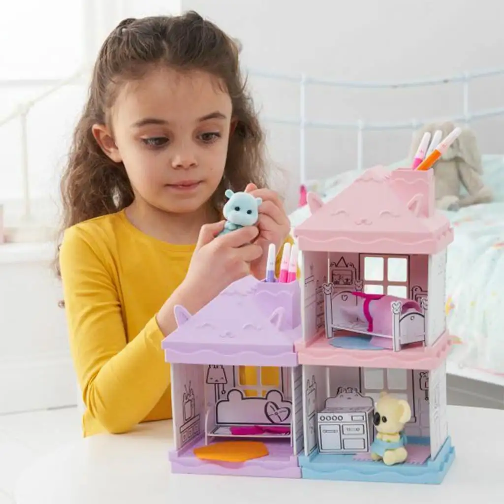 Playmonster: Fuzzikins víziló nappalija játékszett kép 4