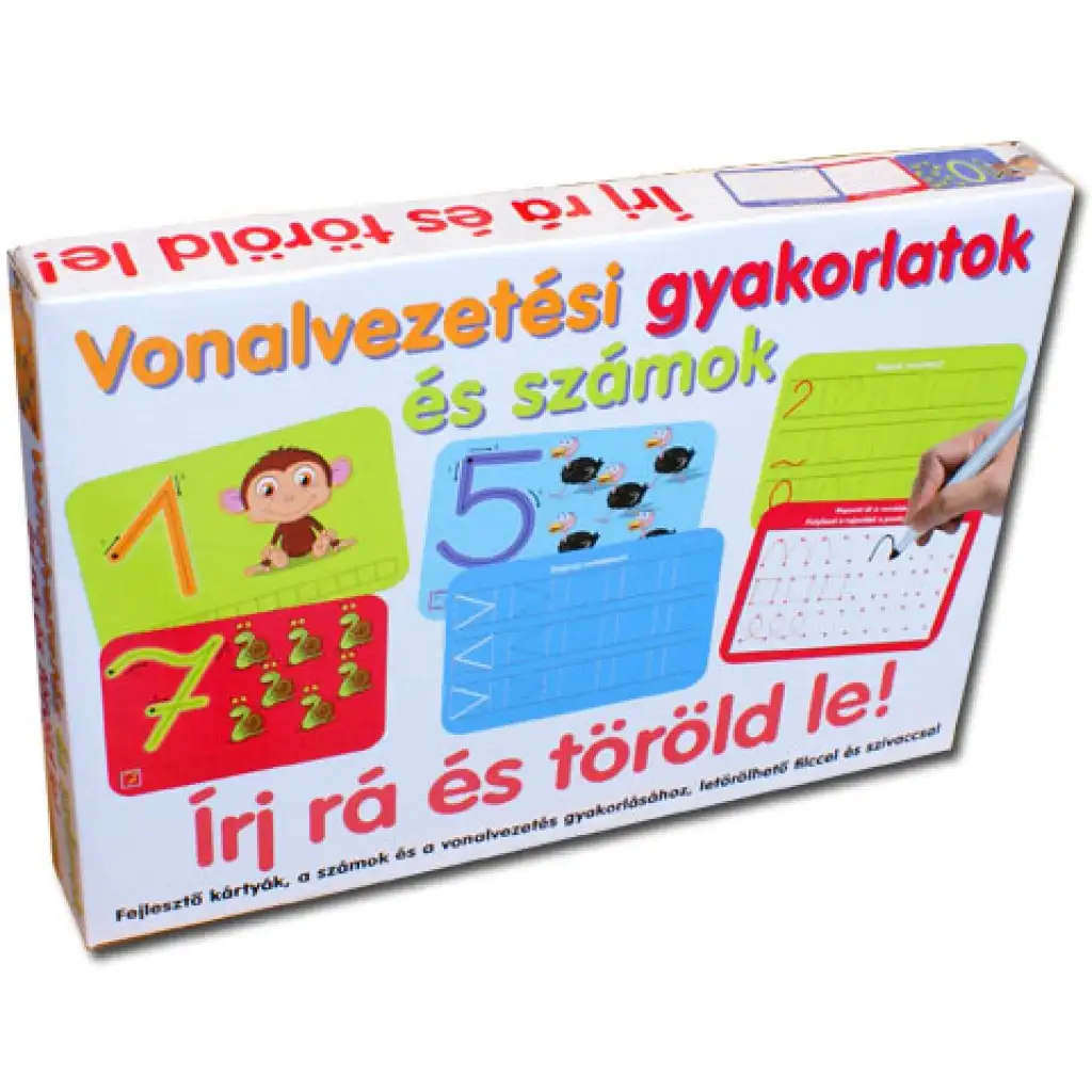 Vonalvezetési gyakorlatok és számok fejlesztő játék