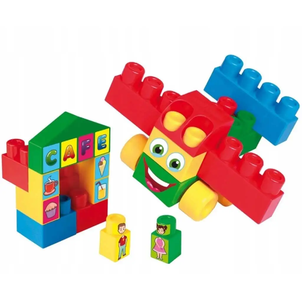 Nagy építőkocka szett kék elemekkel 26db-os - Wader kép 2