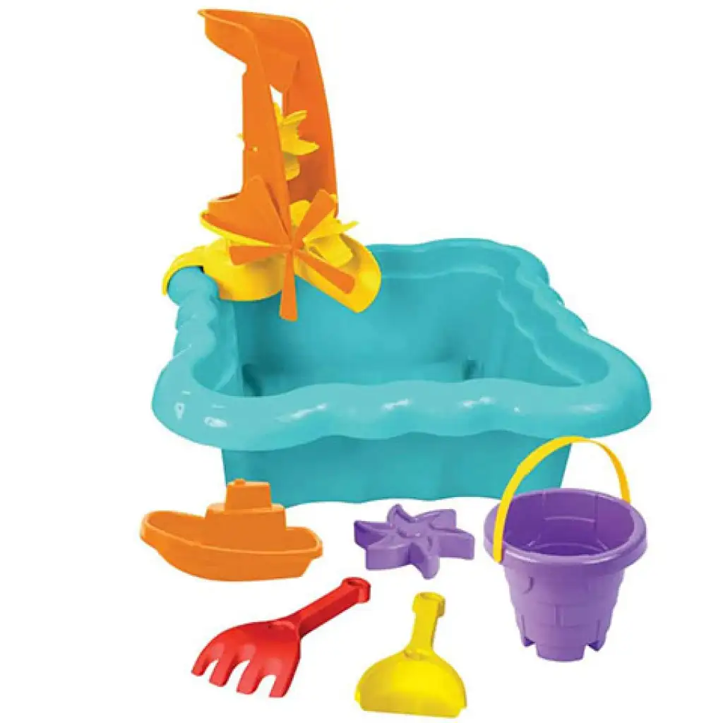 Türkiz homokozó szett vízimalommal és kiegészítőkkel - Wader